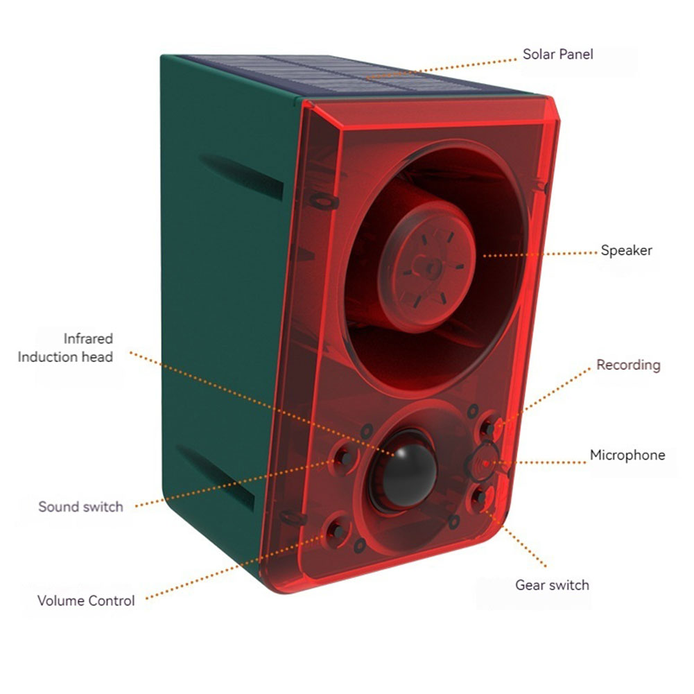 Barking Dog Alarm - Alarma Solar con Sensor de Movimiento