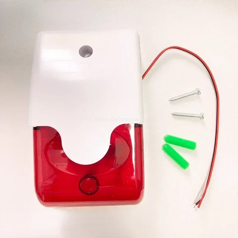 Home Security Siren - Sirena estroboscópica de alarma, bocina de