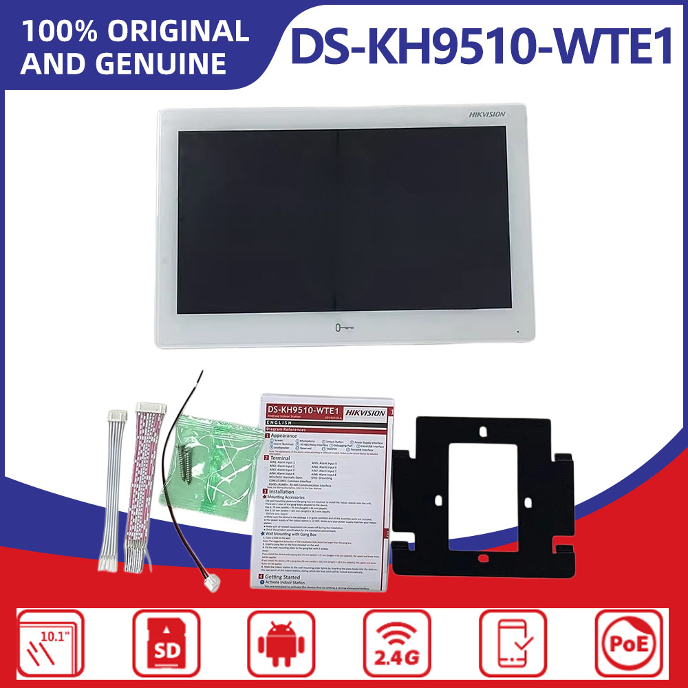 Home Security System Hikvision - Hikvision DS-KH9510-WTE1(B) Estación Interior IP con