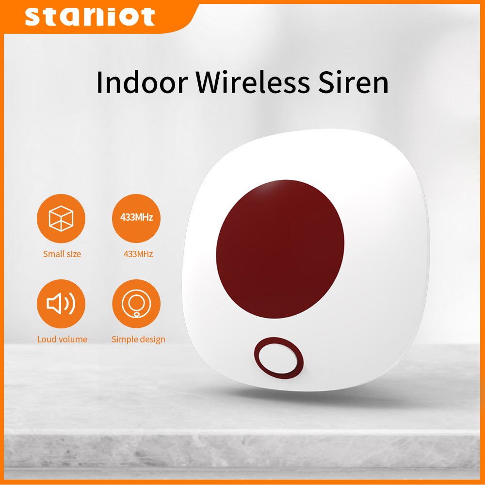 Home Security Siren - Staniot-sirena inalámbrica para interiores, sistema de