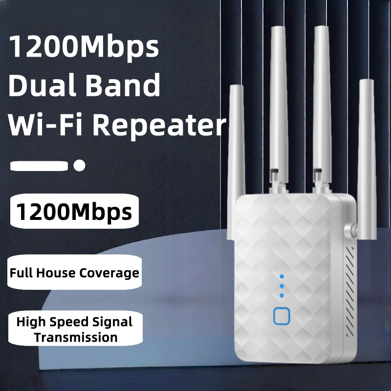 Home Security And Internet - Repetidor WiFi inalámbrico de 1200Mbps, extensor