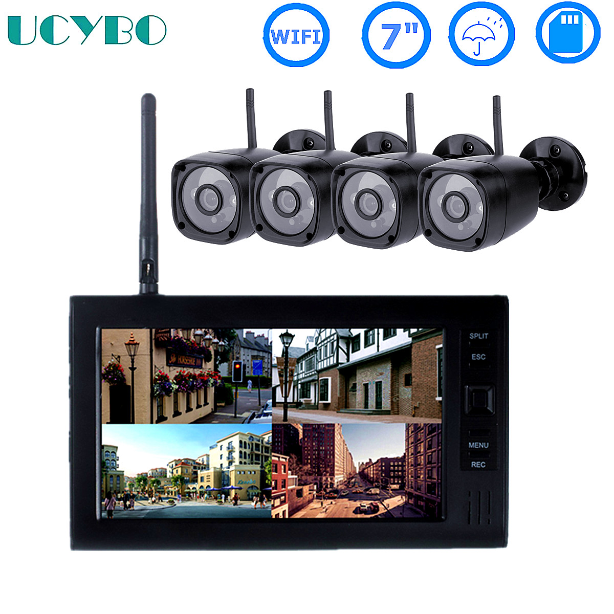 Home Security Battery - Sistema de seguridad cctv lcd de