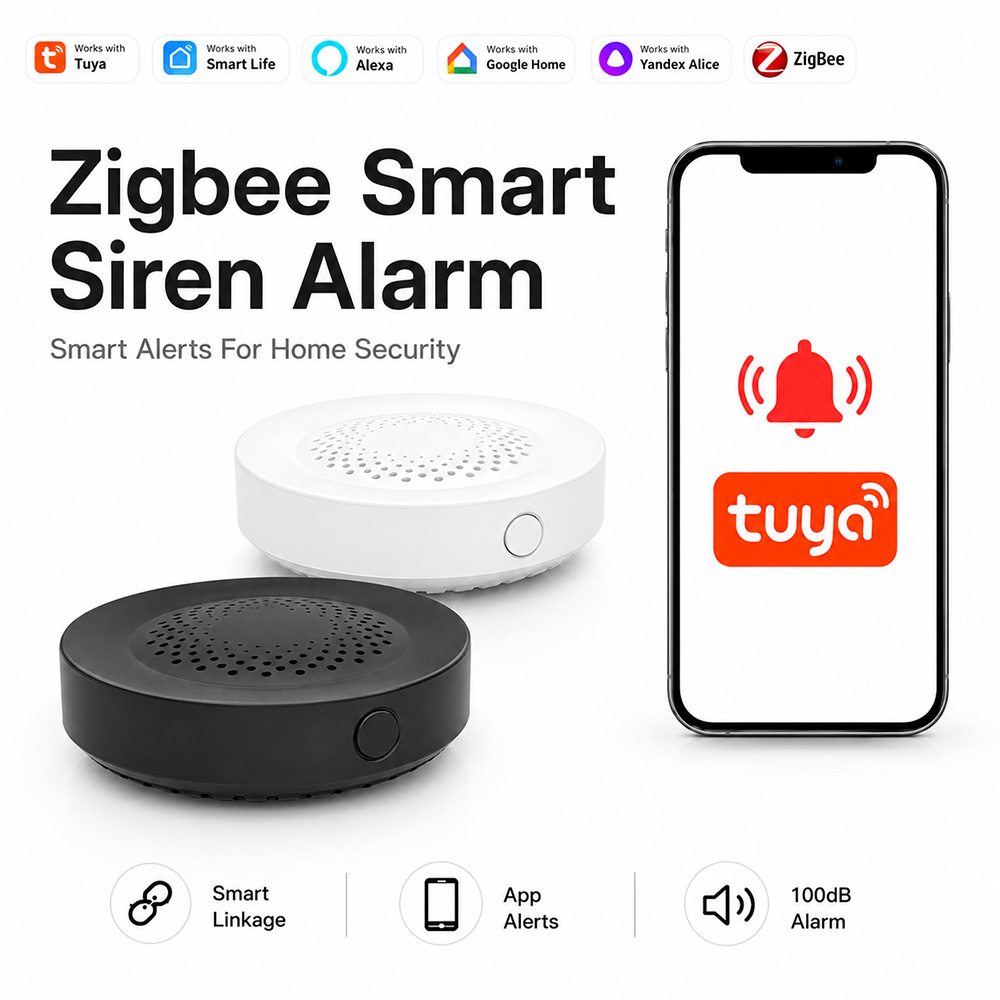 Home Security Siren - Alarma con Sirena Tuya Zigbee de