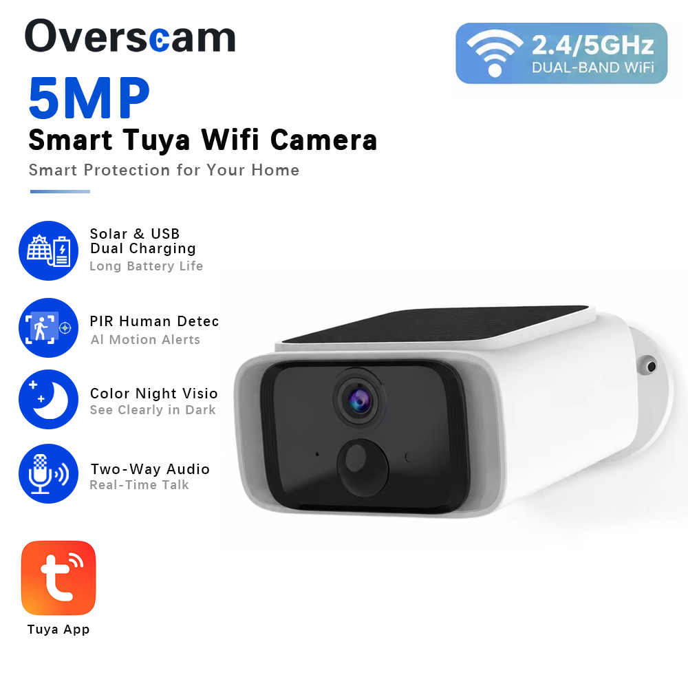 Home Security Premium - Cámara de seguridad Solar Tuya de