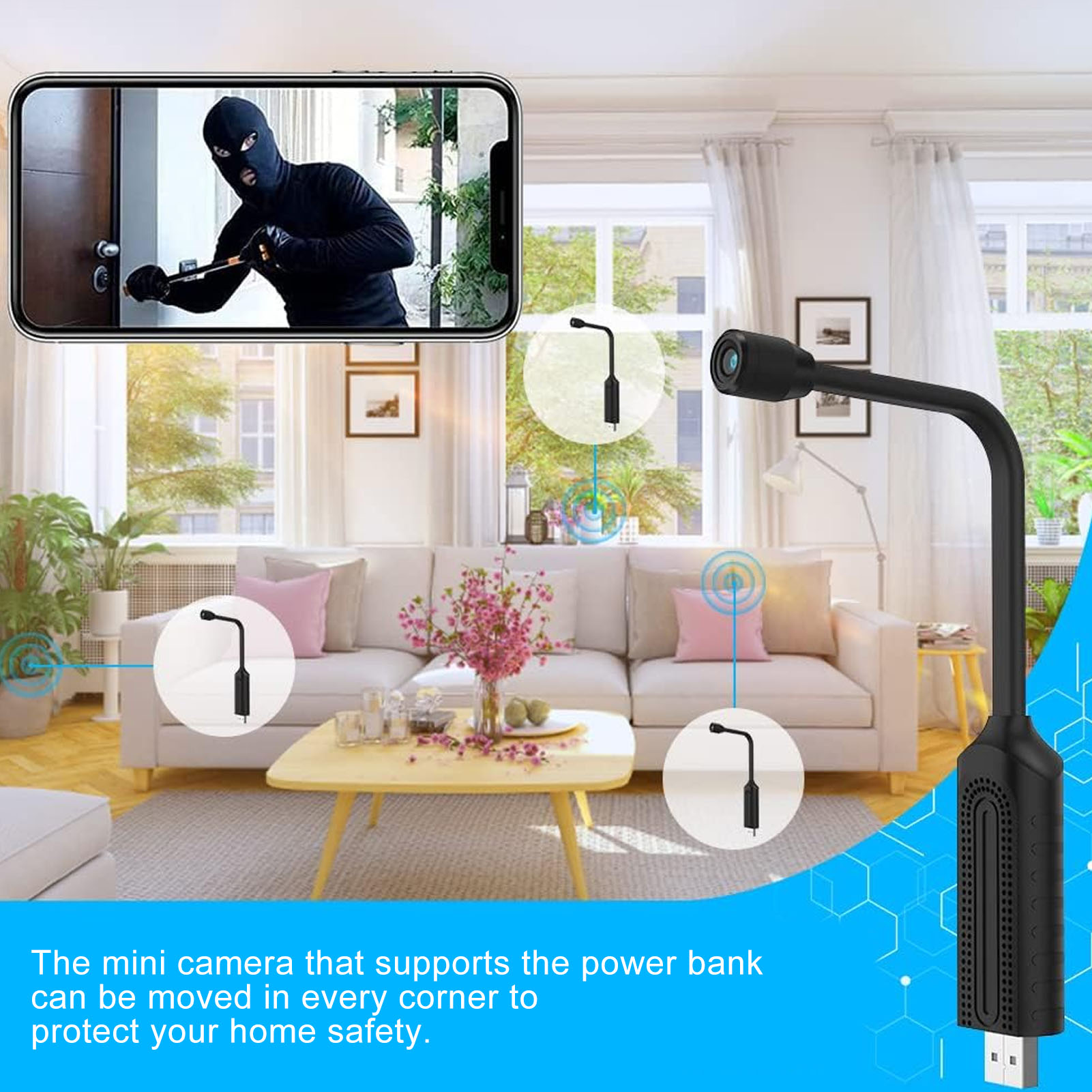 Minicámara de seguridad inalám - Home Security Premium reseña y precio