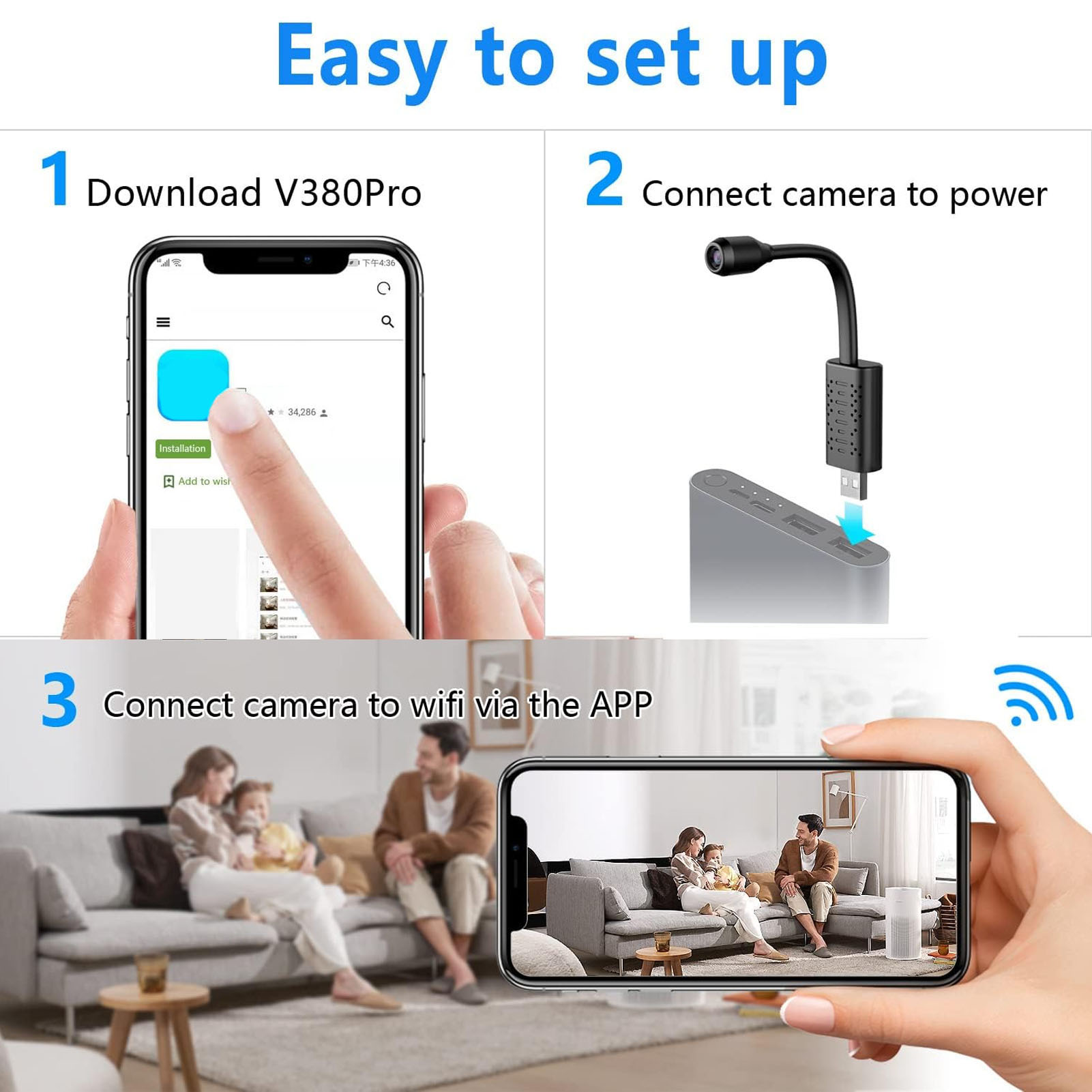 Minicámara de seguridad inalám - Home Security Premium reseña y precio