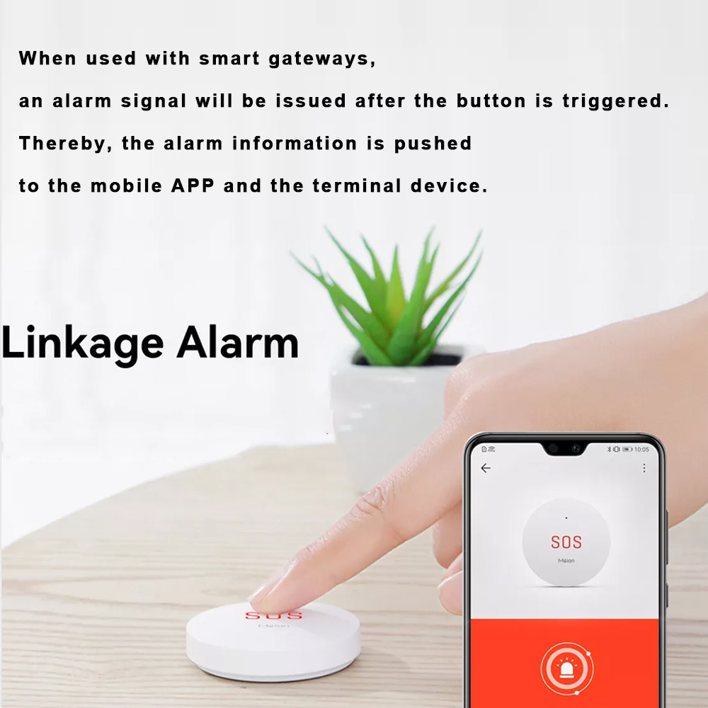 Zigbee-botón de emergencia Tuy - Home Security Siren reseña y precio