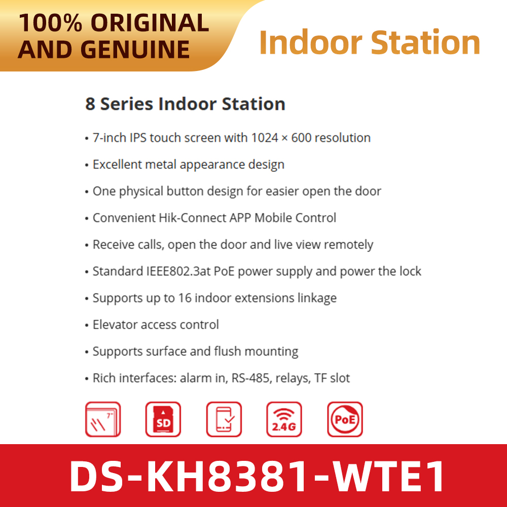 Hikvision DS-KH8381-WTE1 Inter - Home Security System Hikvision reseña y precio