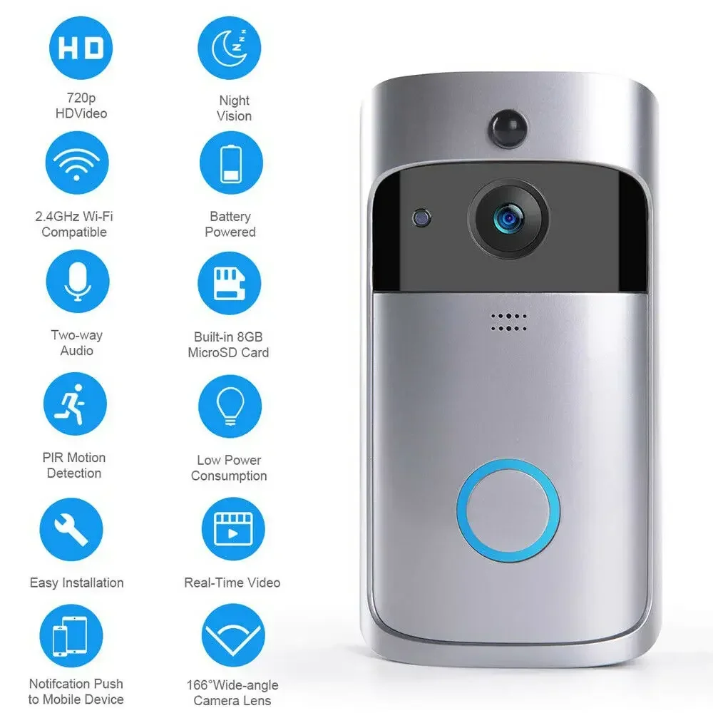 Timbre inalámbrico WIFI para e - Home Security Premium reseña y precio