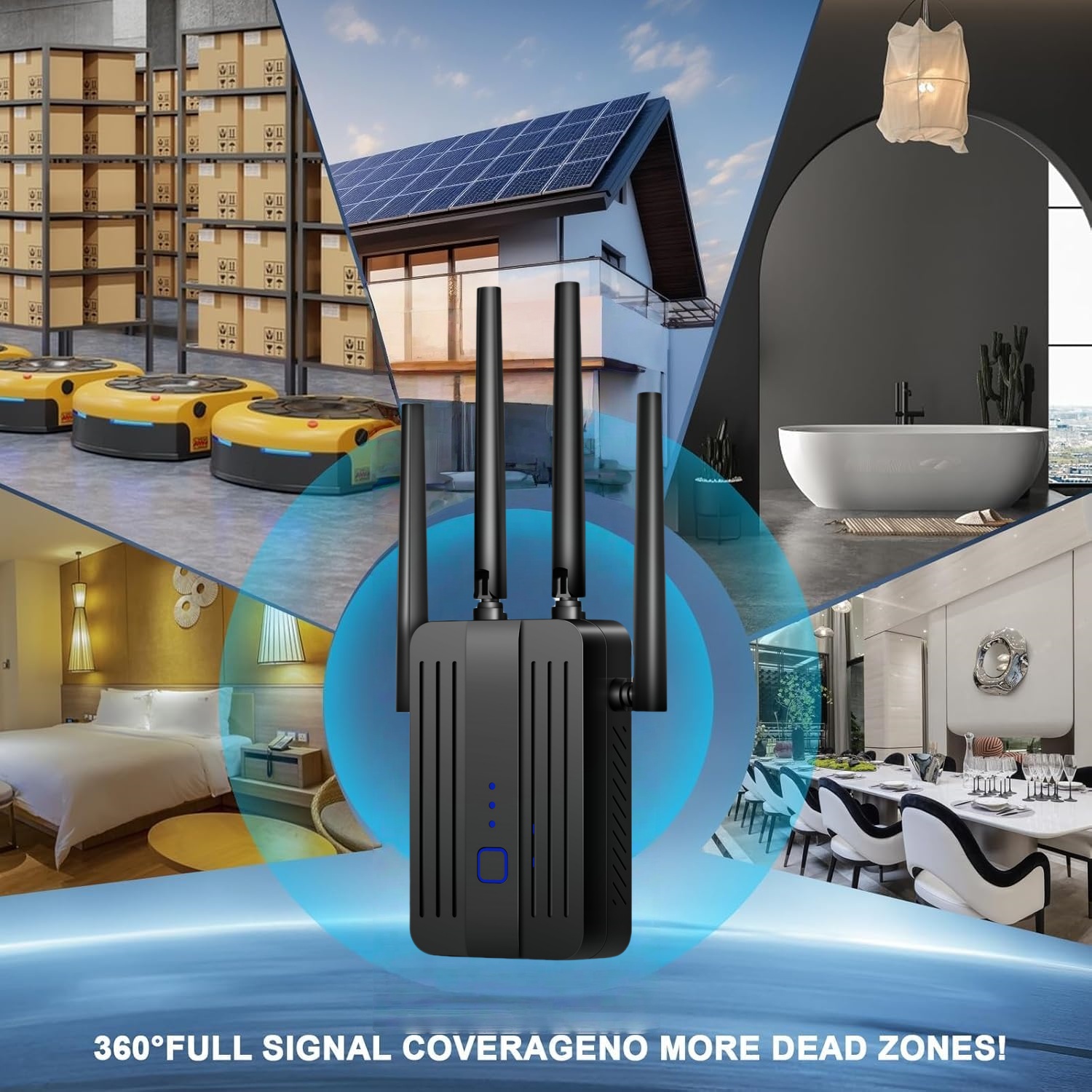 Extensor repetidor WiFi 1200Mb - Home Security And Internet reseña y precio