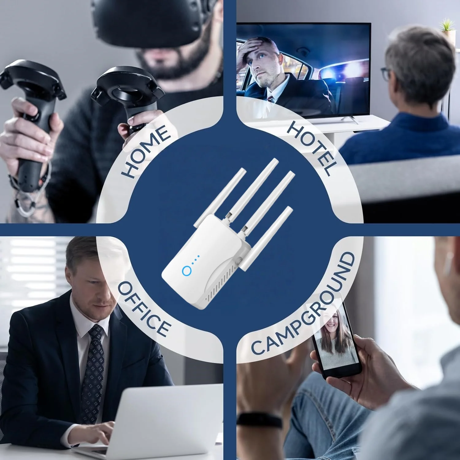 Repetidor WiFi de doble banda, - Home Security And Internet reseña y precio
