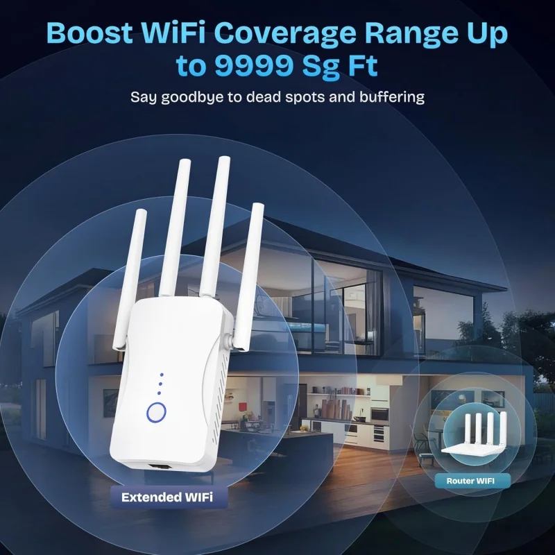 Repetidor WiFi de Doble Banda  - Home Security And Internet reseña y precio