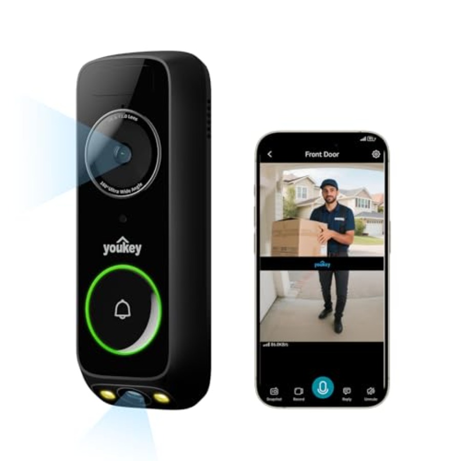 Cámara de timbre inalámbrica p - Home Security Cameras No Subscription reseña y precio